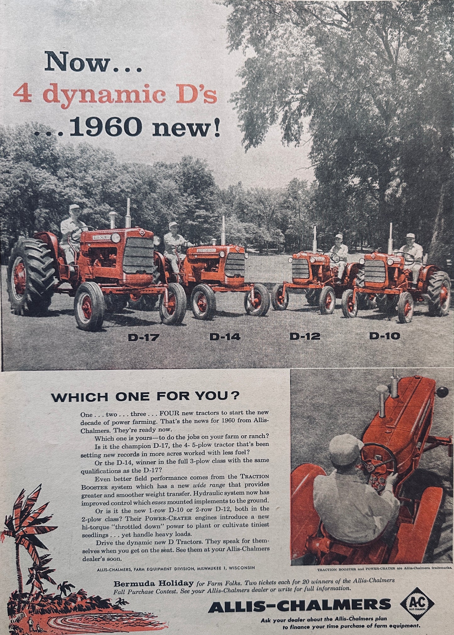 1959 Vintage Ad #932 Allis-Chalmers D-Series for 1960 4 Models Shown