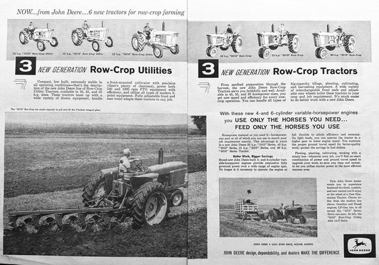 1961 2-Page Magazine Ad 6 New Tractors for RC Farming Vintage Ad #966