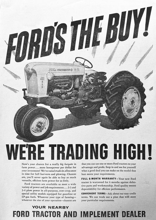 1957 Ford's The Buy! We're Trading High! Vintage Ad #972 - Model 950