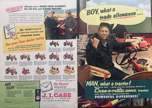 1959 Double-Sided Full Color Centerfold Ad Case - Trade Allowance - Ad #991