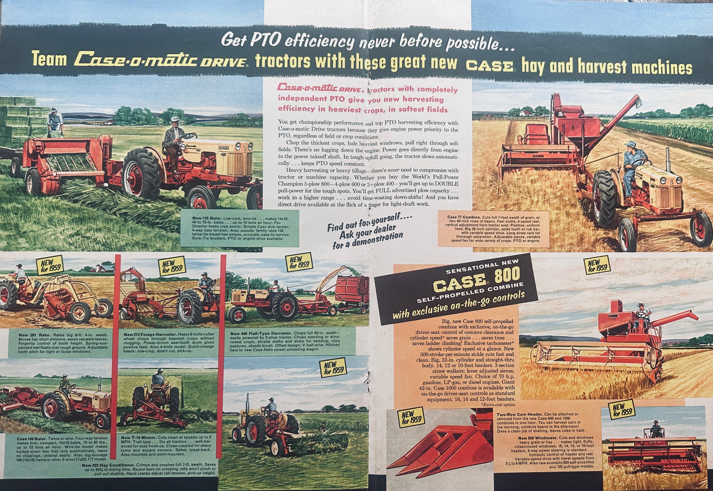 1959 Double-Sided Centerfold Ad #992 Case 800 on Cover