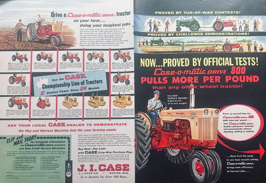 1959 Double-Sided Centerfold Ad #992 Case 800 on Cover