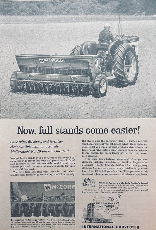 1961 International Harvester McCormick No.10 Four-in-One Drill #1012