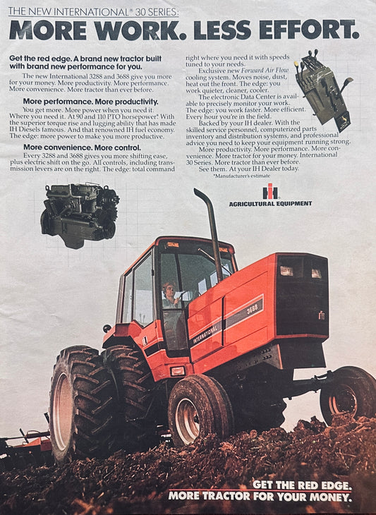 1982 International Harvester 3688 Tractor Get the Red Edge Ad #1016