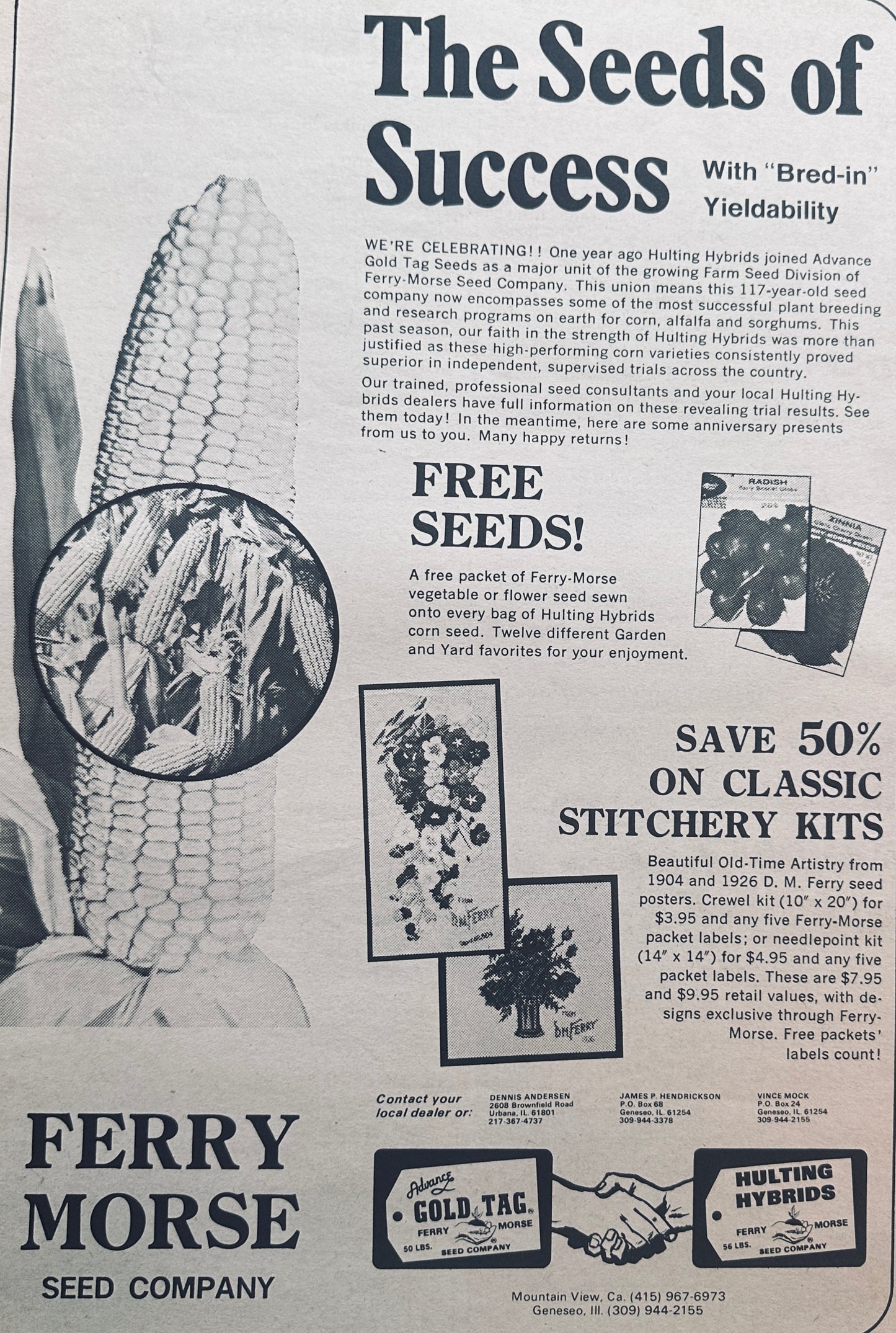 1973 Ferry Morse Seed Company - The Seeds of Success Ad #1051
