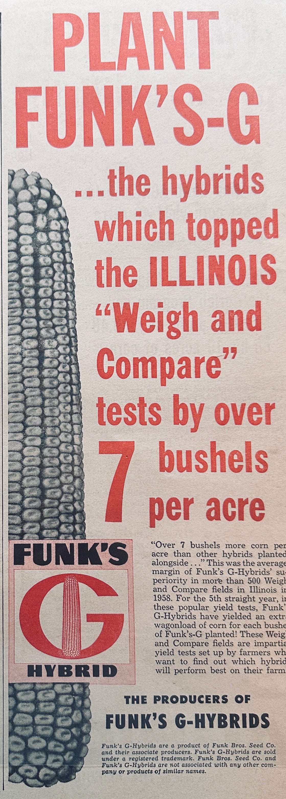 1959 Agrico Fertilizer and Funks G Hybrid Ads #1056