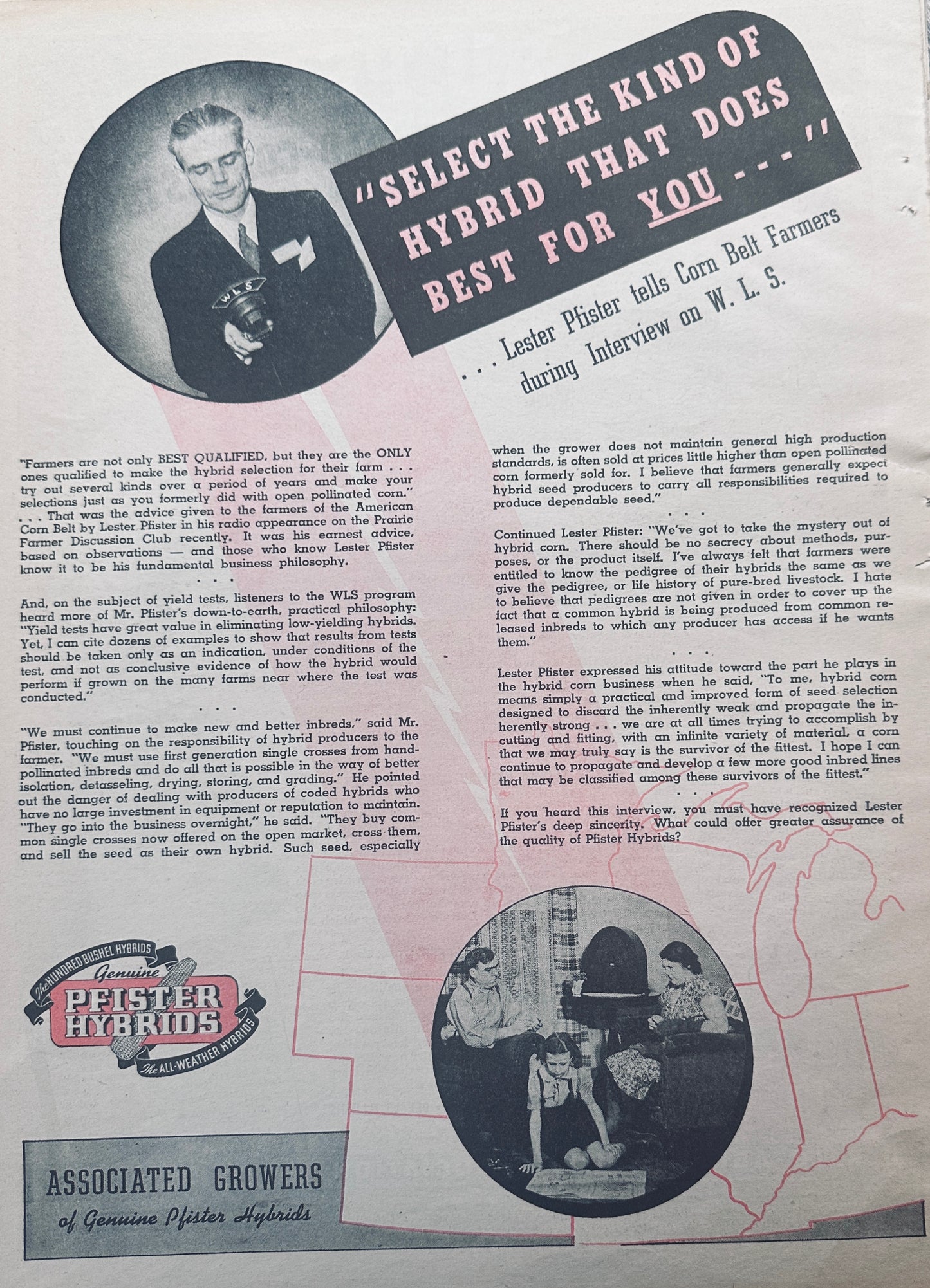 1941 Early Dekalb Hybrid Seed & Pfister Hybrids on Reverse #1074