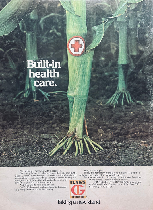 1974 Funk's G Hybrid With Built-in Health Care Vintage Ad #1080