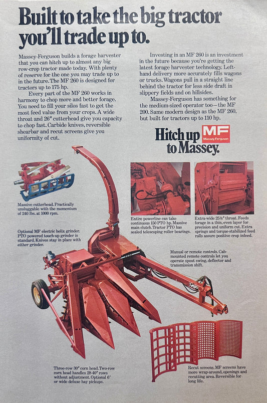 1975 Massey-Ferguson MF-260 Forage Harvester Ad #1114