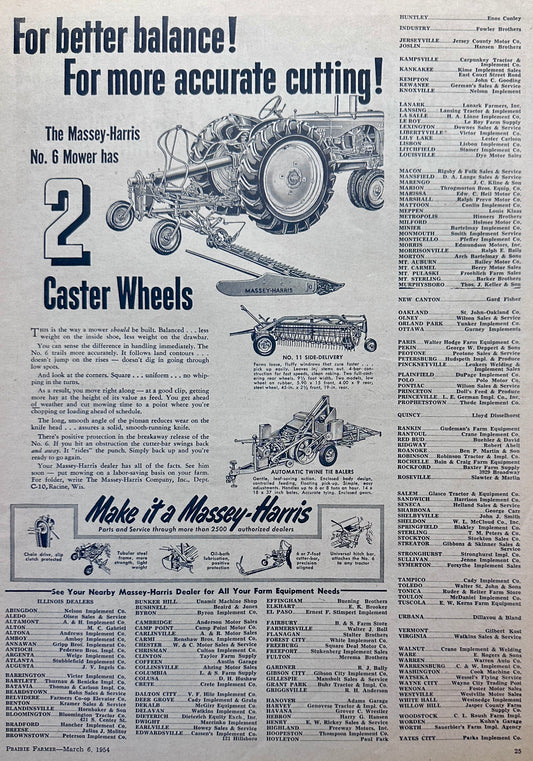 1954 Massey-Harris No. 6 Mower - Better Balance Ad #1119