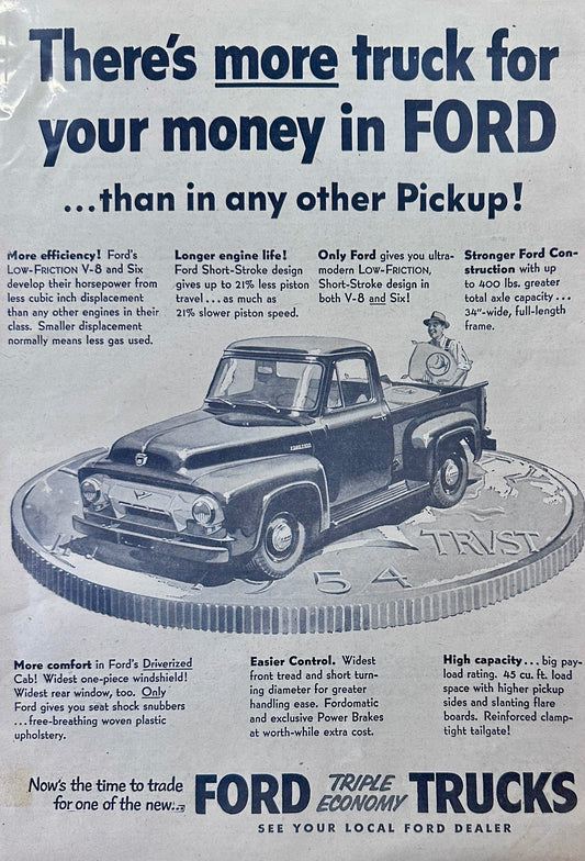 1954 Ford F-100 Pickup More Truck for Your Money Ad #1160