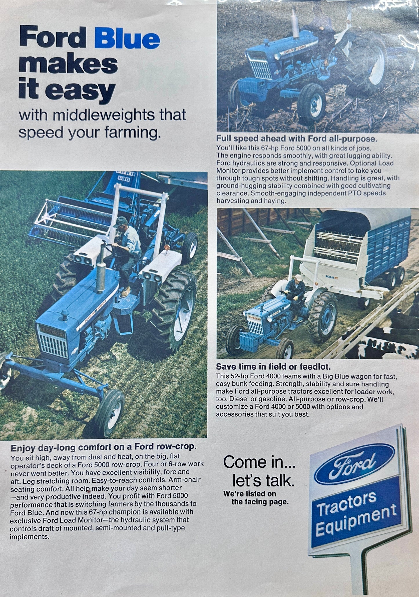 1973 Ford 4000 and 5000 Tractors paired with various Attachments #1166