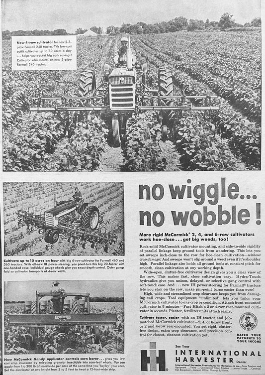 1959 International Harvester No wiggle- No wobble McCormick Cultivators #1172
