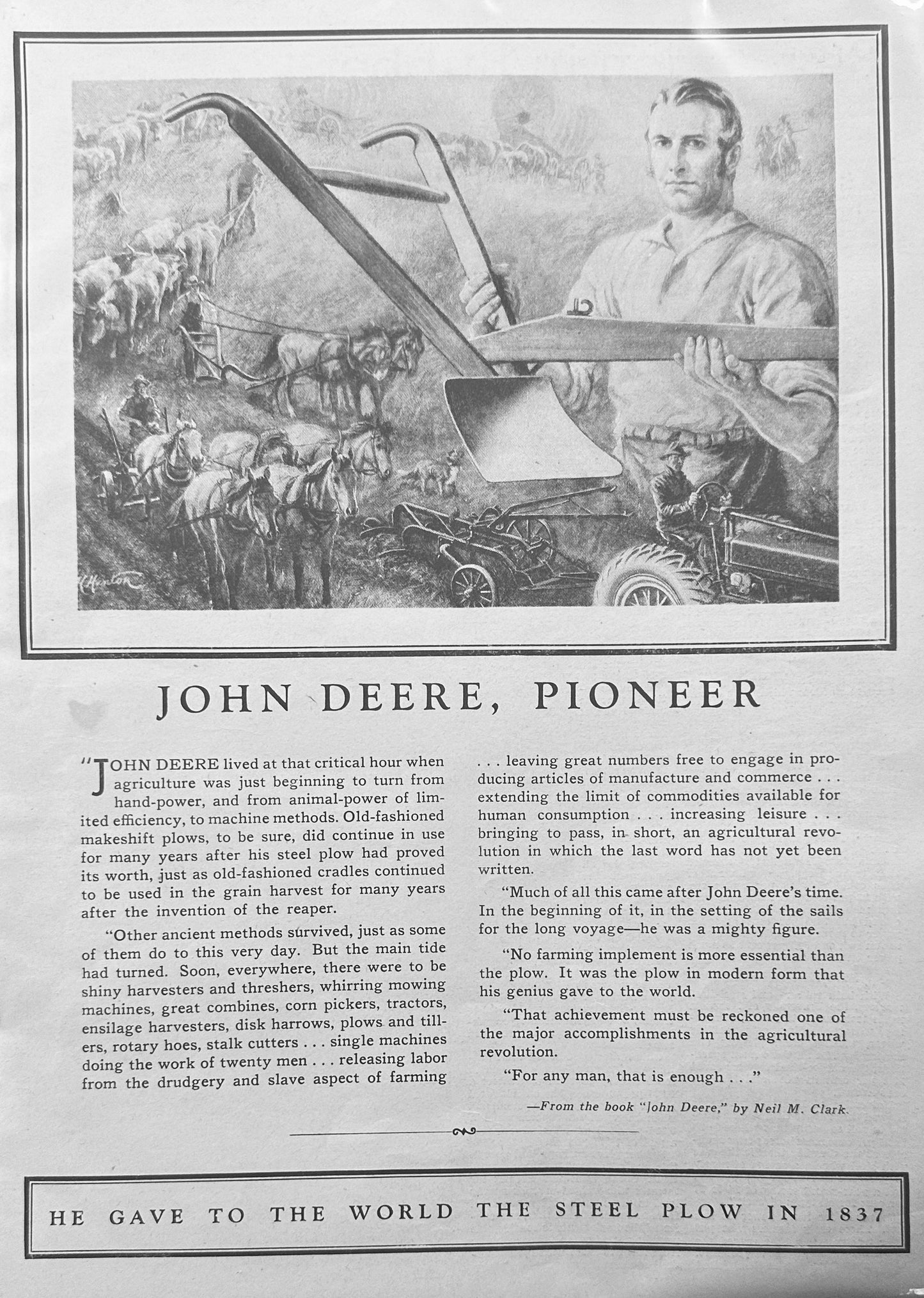 1941 John Deere, Pioneer - History of a Legend Vintage AD #1199