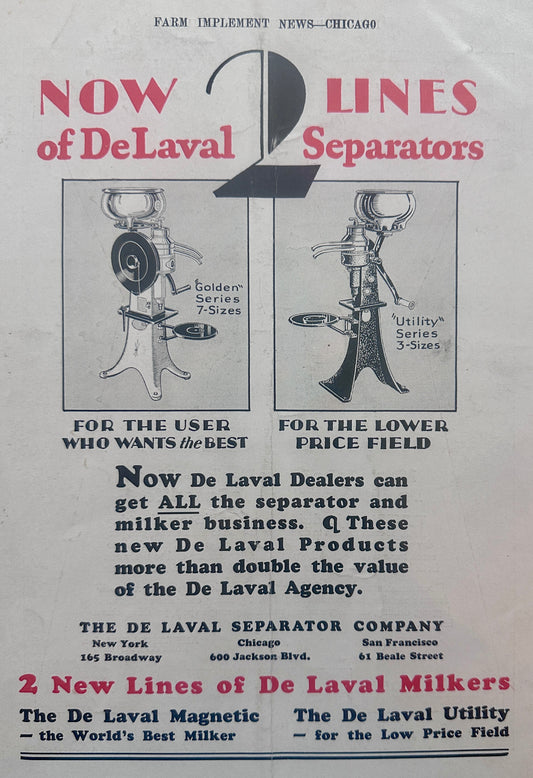 1929 De Laval Cream Separators and Sioux Tools Vintage Ad #1274