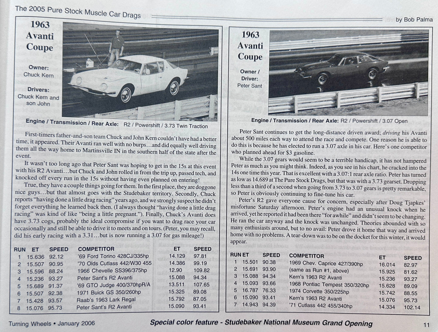 2006 Turning Wheels Vol 38. No 1 (Jan) Studebaker Muscle Car Drags SDC-3