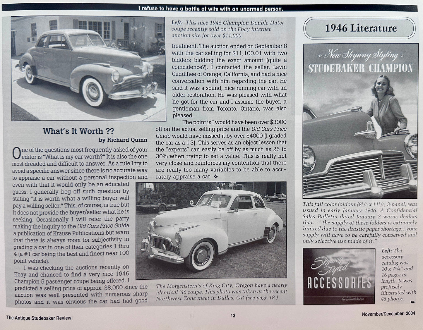 2004 the Antique Studebaker Review Nov-Dec Vol 34 No 4 SDC-12
