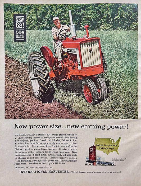 1962 International Harvester Farmall 504 Tractor Ad #1293