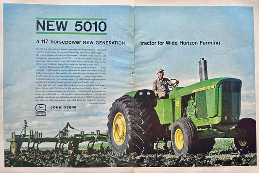 1962 2-Page John Deere 5010 For Wide Horizon Farming Ad #1298