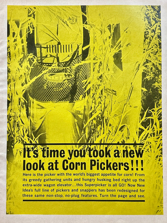 1962 2-Page (3-sdied) New Idean Corn Pickers Ad #1301