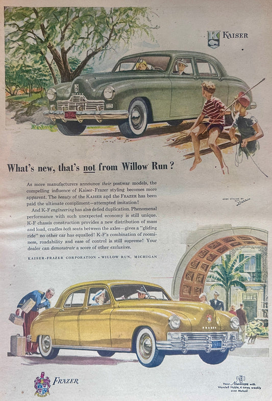 1948 Classic Kaiser-Frazer Masterpiece Ad of Yesteryear #1313