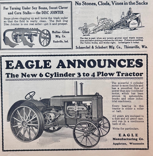 1930 Eagle 6 Cylinder Tractor + More Vintage Ad #1391