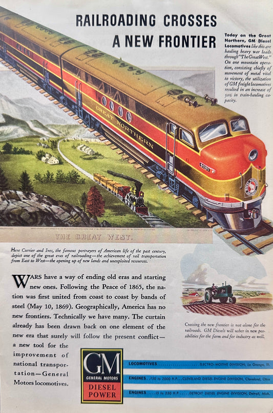 1943 General Motors Diesel Locomotive in Great Northern Colors N991