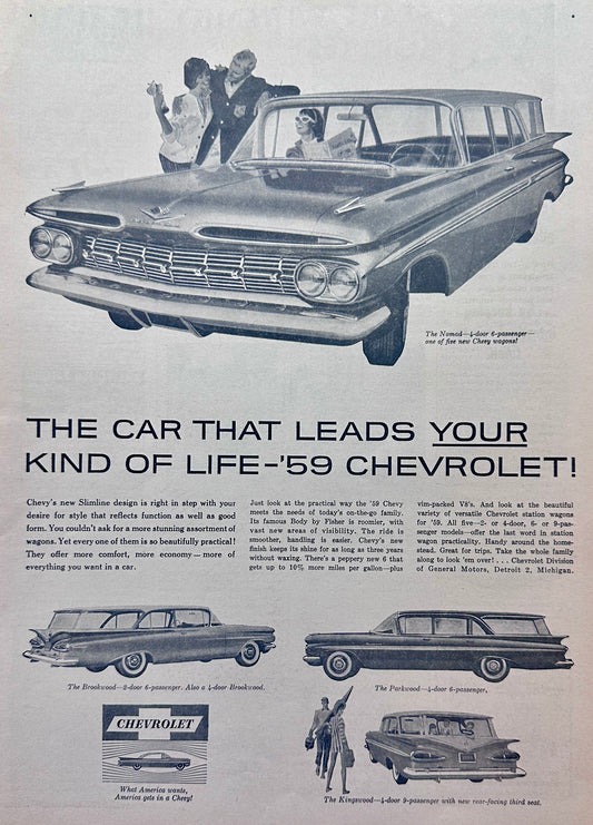 1959 Chevrolet Nomad Station Wagon Vintage Ad #1415