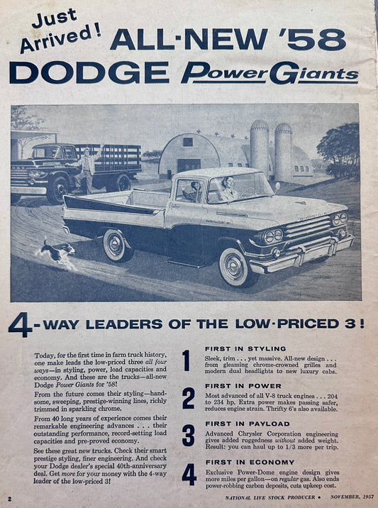 1958 Dodge D100 Sweptside Mom's Farm Truck! Ad #1410