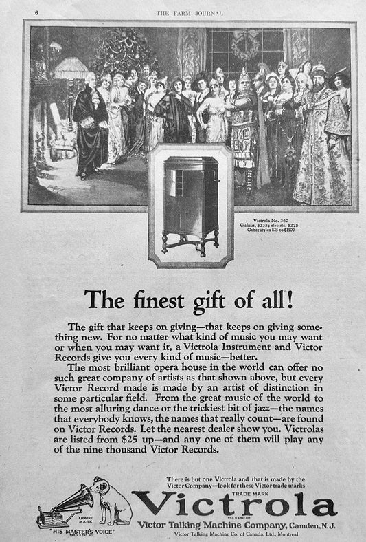 1924 Victrola No.360 Original MAgazine Ad #1448