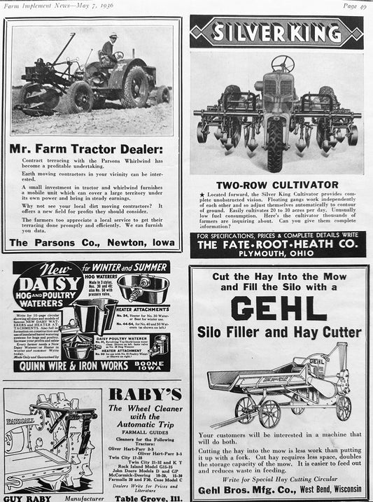 1936 Silver King Small Tractor Ad #N1052