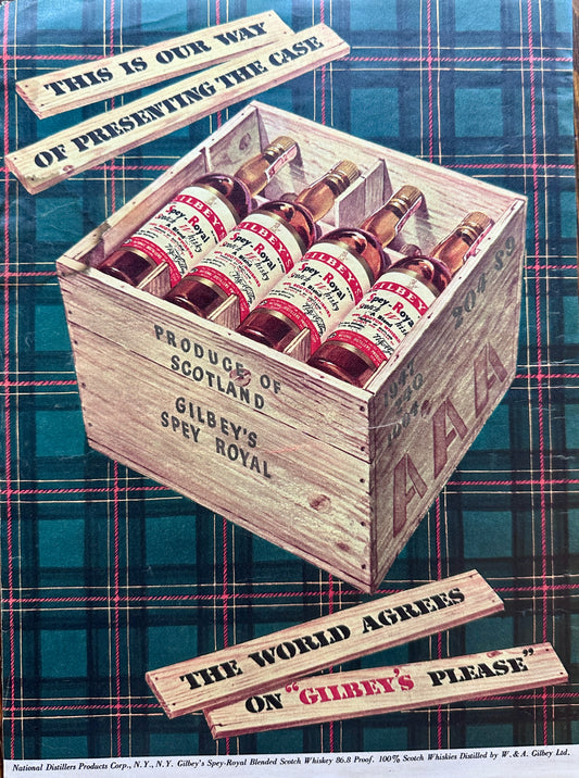 1948 Gilbeys Spey-Royal Blended Scotch Whiskey Ad #N1025