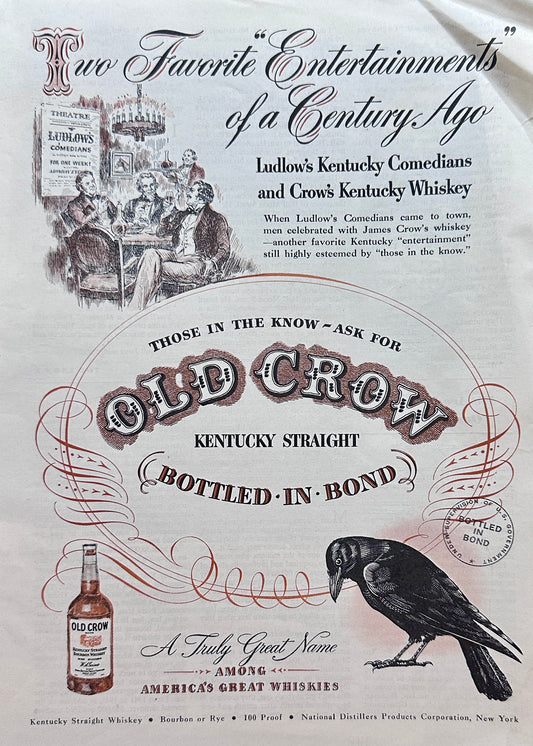 1948 Old Crow Ketucky Stright Bourbon - Vintage Ad #N1023