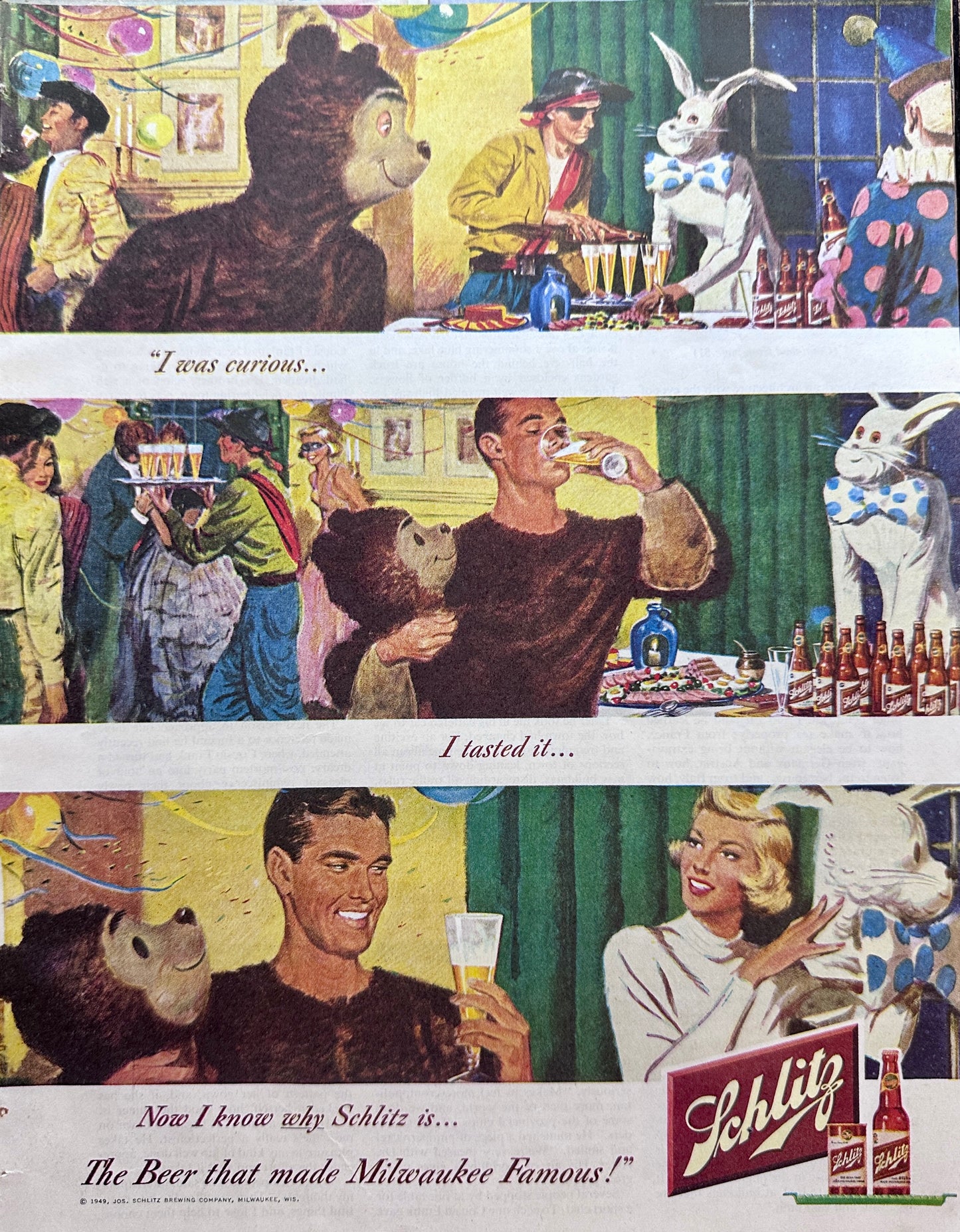 1949 Schlitz I was Curious - Campaign Ad Version 4 Ad #N1029