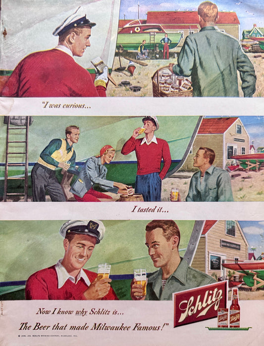 1949 Schlitz I was Curious - Campaign Ad Version 3 Ad #N1028