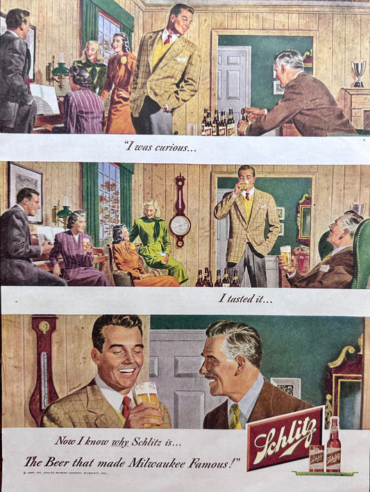 1948 Schlitz I was Curious - Campaign Ad Version 1 Ad #N1026