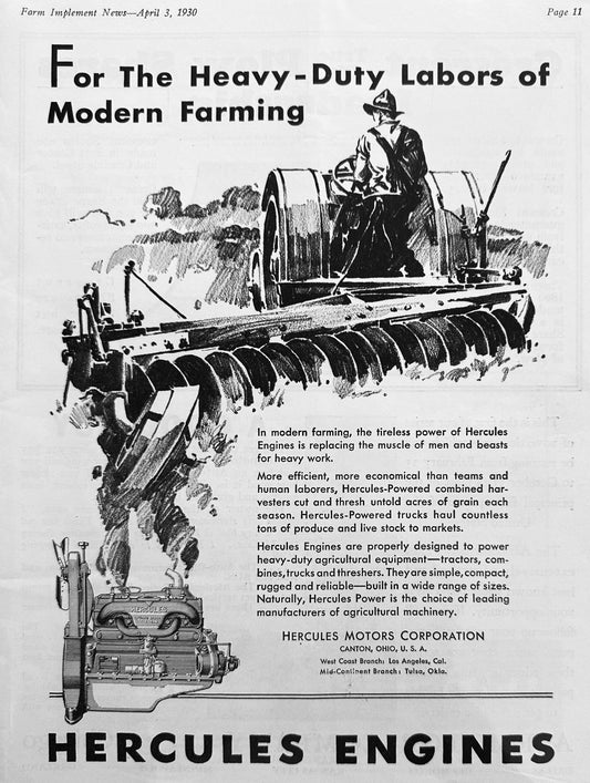 1930 Hercules Engines - Canton, Ohio - Ad #1444