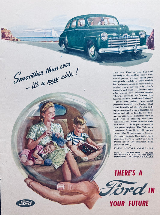 1945 Ford & Chrysler ads for New Products Coming in 1946 Ad #N1068