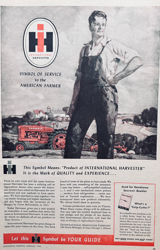 1945 Public Service Announcement International Harvester Symbol of Service #1473