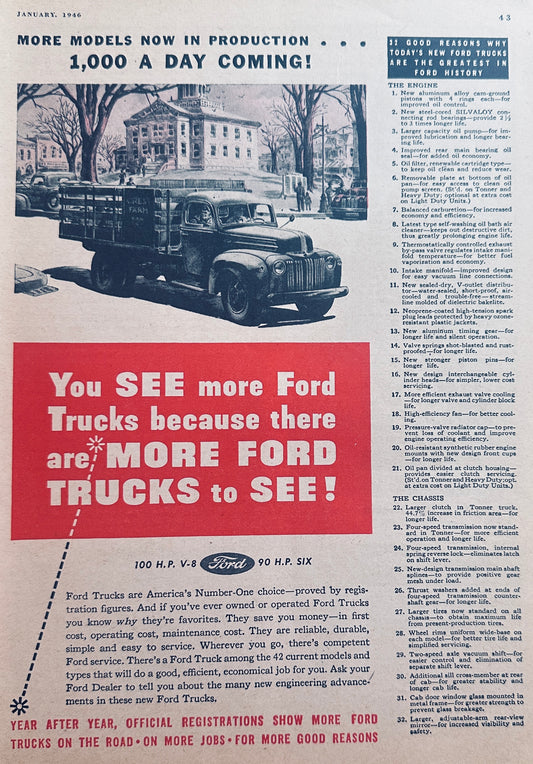1946 Ford Farm Truck You See More Because there Are More Ad #N1096