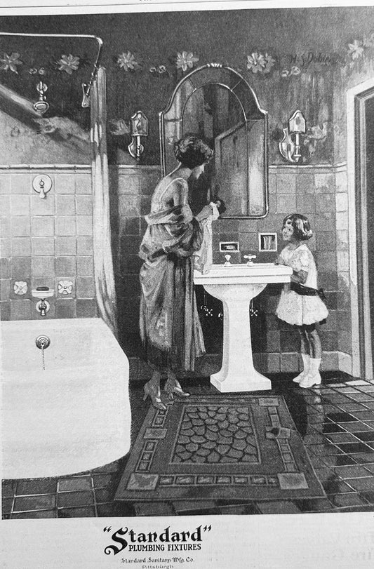 1924 Standard Plumbing Fixtures - Classic Twenties Bathroom Ad #N1122