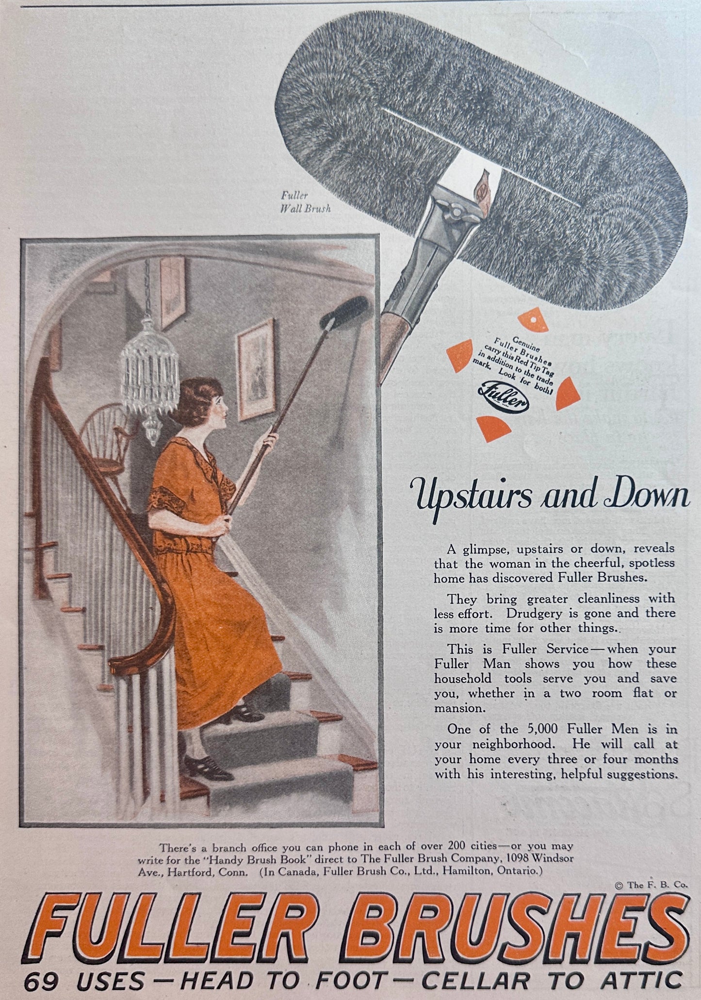 1924 Fuller Brushes 69 Uses Head-to-Foot Cellar-To-Attic Ad #N1115