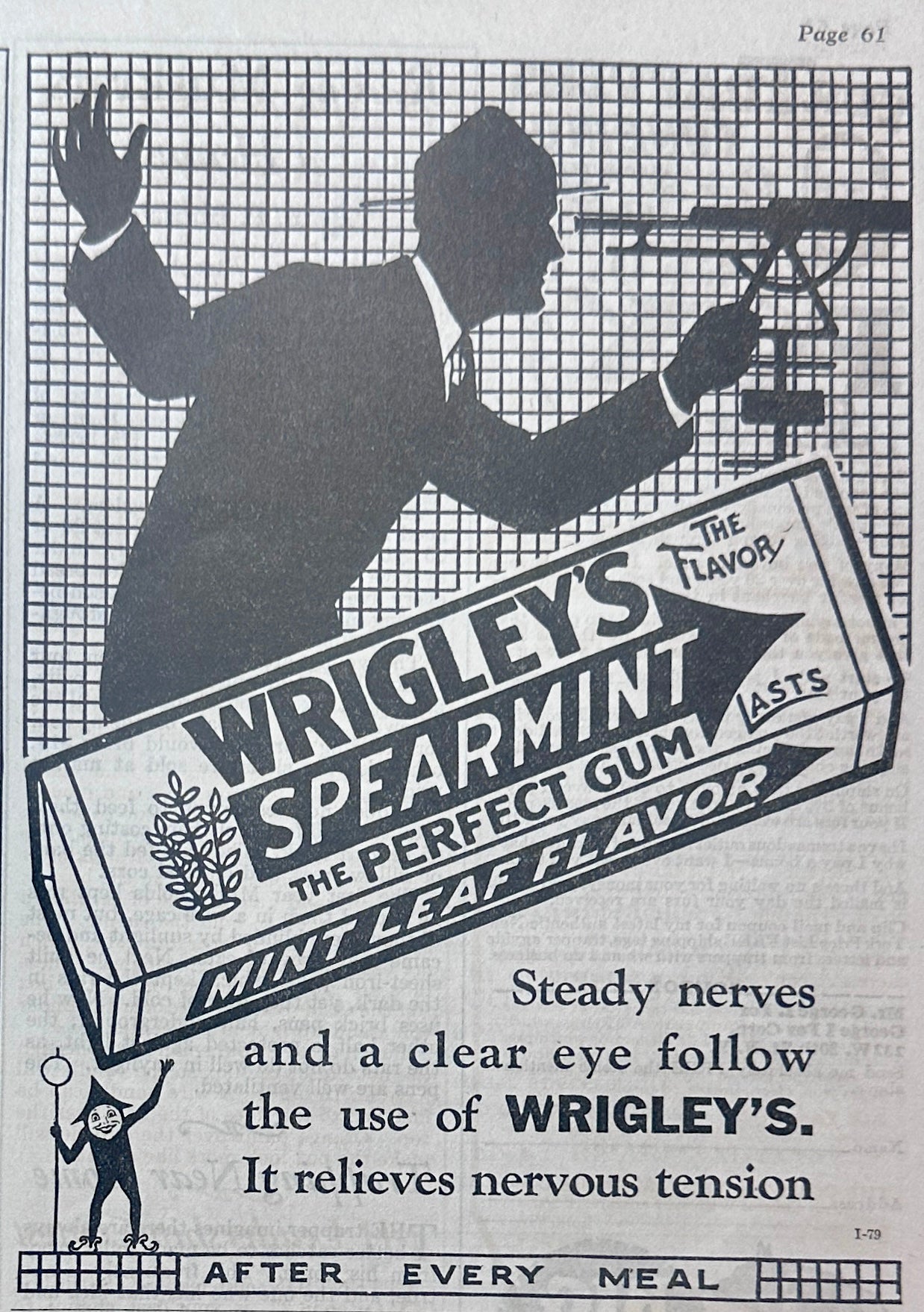 1928 Wrigley's Spearmint Gum - The Perfect Gum - Ad #1487