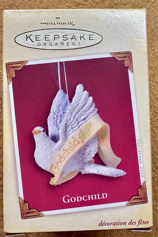 2005 Hallmark Keepsake Ornaments - GodChild - White Dove