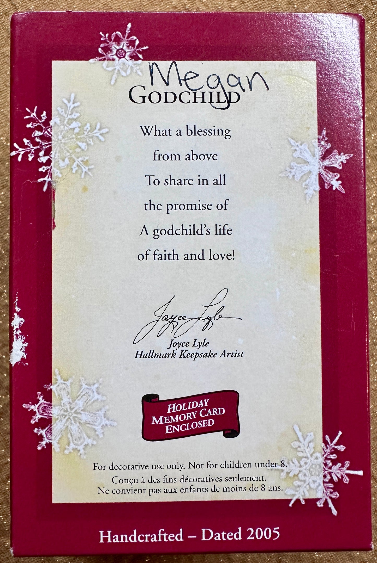 2005 Hallmark Keepsake Ornaments - GodChild - White Dove