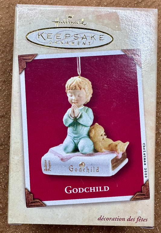 2002 Hallmark Keebsake Ornament - Godchild - Praying