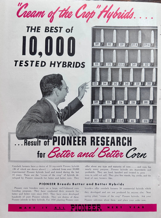 1949 Pioneer Hybrid Seeds - 26 Varieties were the best of 10,000 tested! #1504