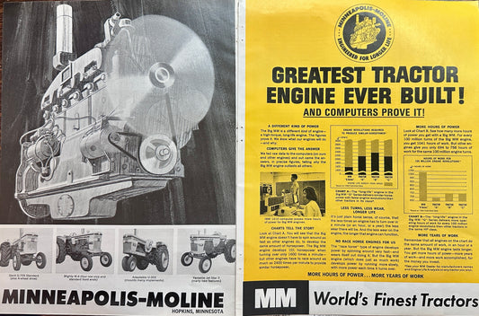 1965 Minneapolis-Moline Greatest Tractor Engine Ever Built Ad #1532