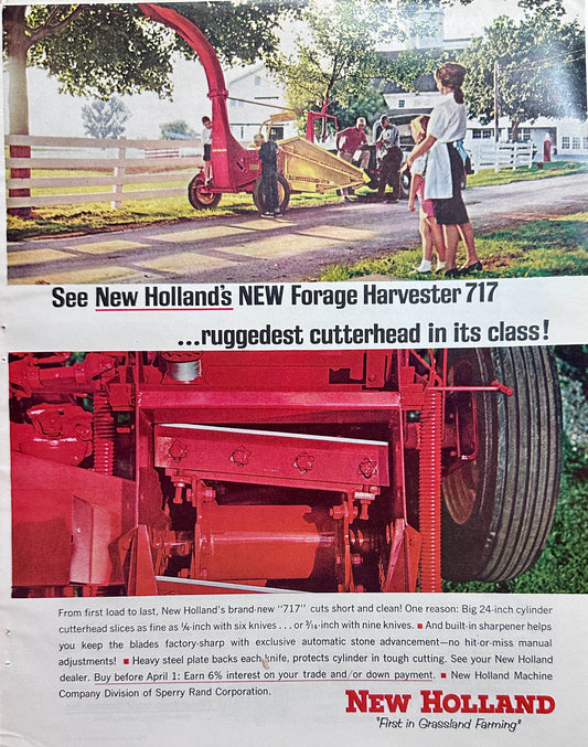 1965 New Holland's New Forage Harvester 717 Ad #1527