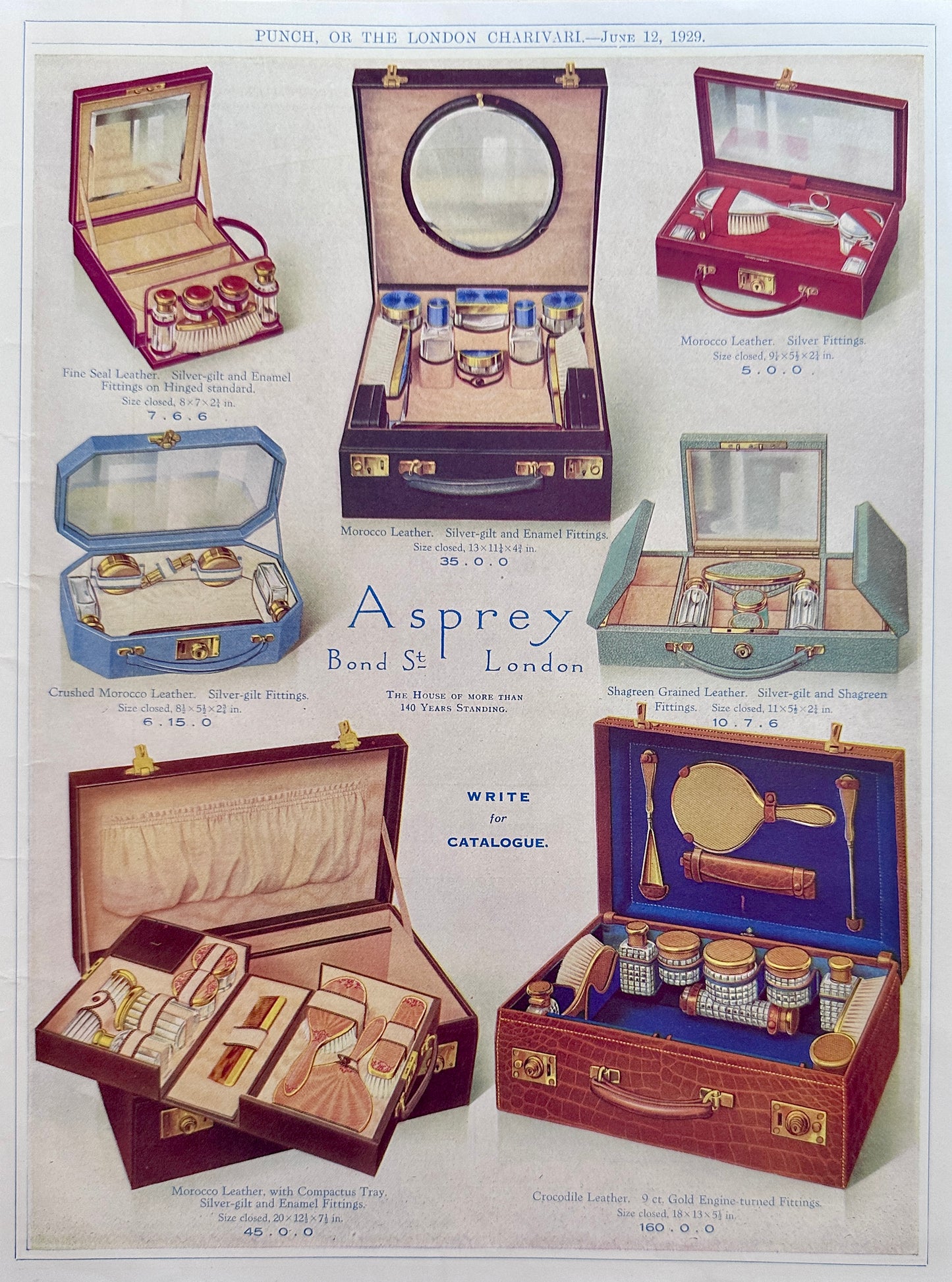 1929 Masterpiece Ad of Yesteryear - Kodacolor & Asprey of Bond St - N1175